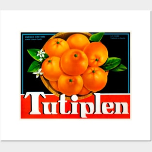 Tutiplen Brand crate label Posters and Art